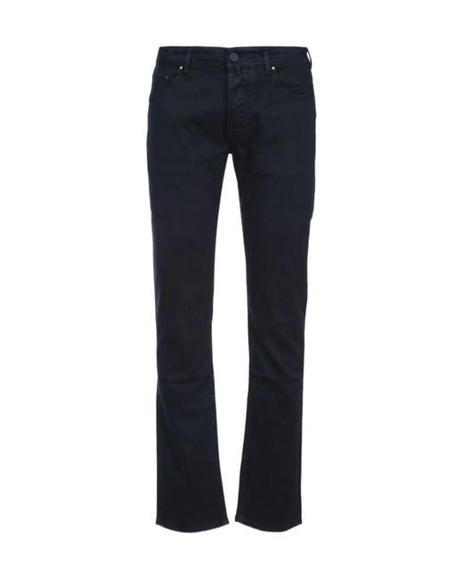Jacob Cohen Blue Belt-Loop Jeans for men