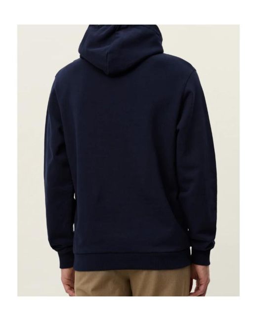 Les Deux Blue Logo-Patch Hoodie for men