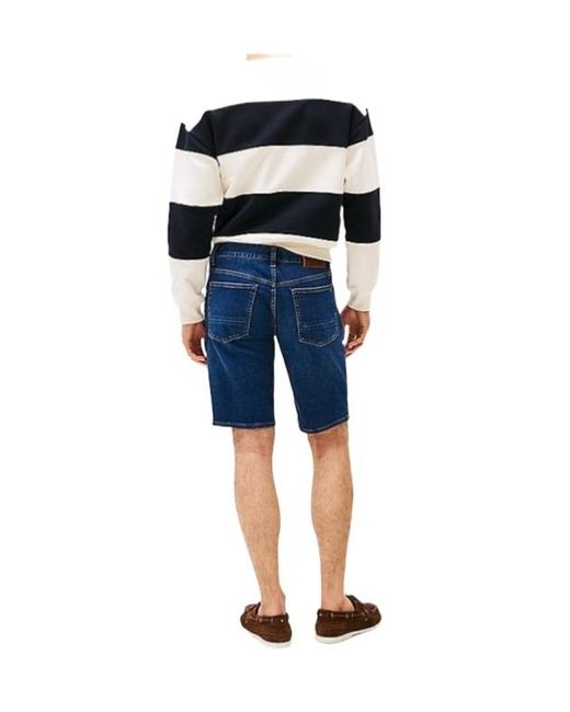 Tommy Hilfiger Blue Denim Shorts With Belt Loops for men