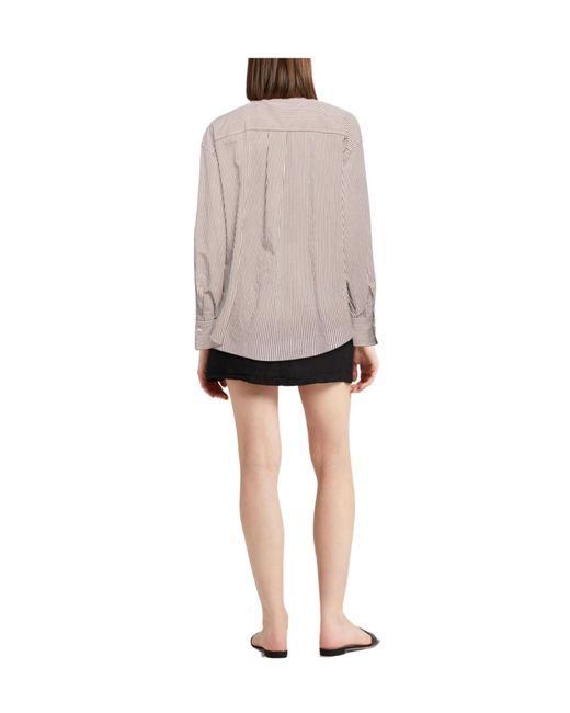 Brunello Cucinelli Gray Patterned Shirts Blouses