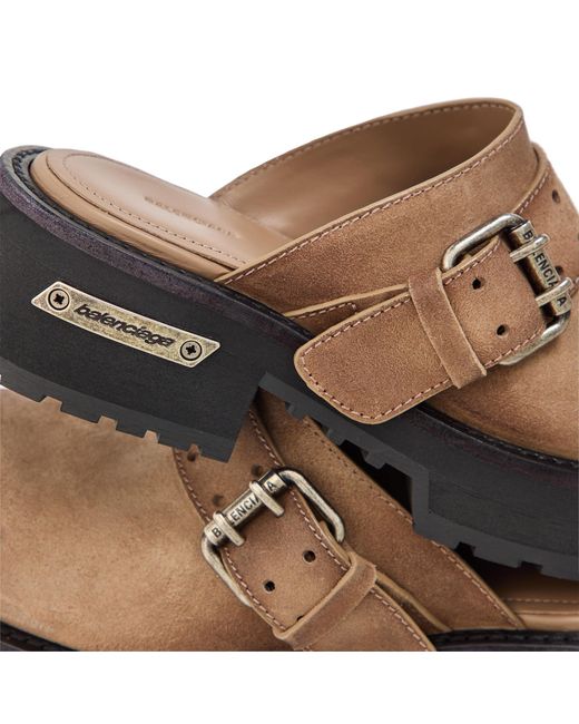 Balenciaga Brown Minimalist Flip Flops