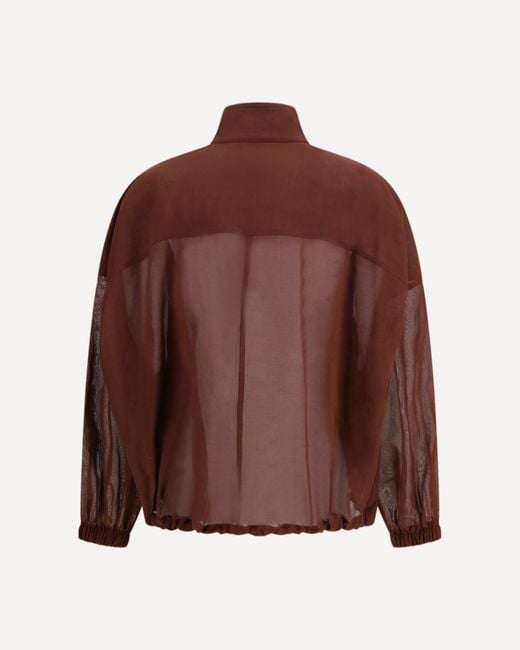 Brunello Cucinelli Brown Monili Outerwear Jacket