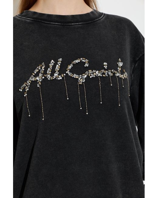 AllSaints Blue Crew Neck Long-Sleeved Sweatshirt