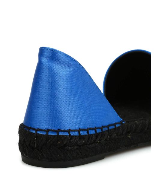 KENZO Blue Logo Satin Flats