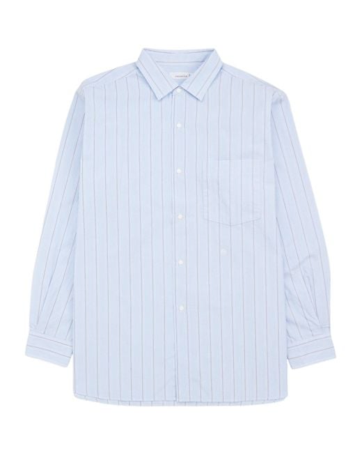 Nanamica White Striped Shirt for men