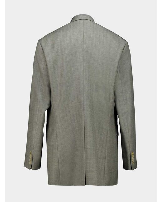 Auralee Gray Striped Suit Jacket