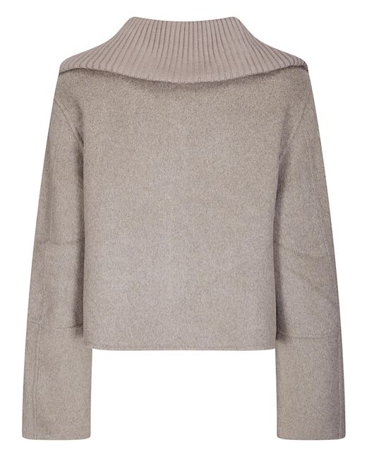Samsøe & Samsøe Gray Cropped Wool Jacket