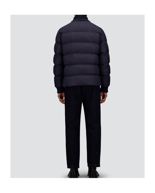 Herno Blue Long-Sleeved Down Jacket for men