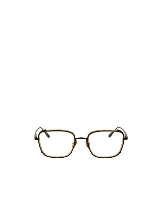Linda Farrow White Ofer Rectangular Optical Frame