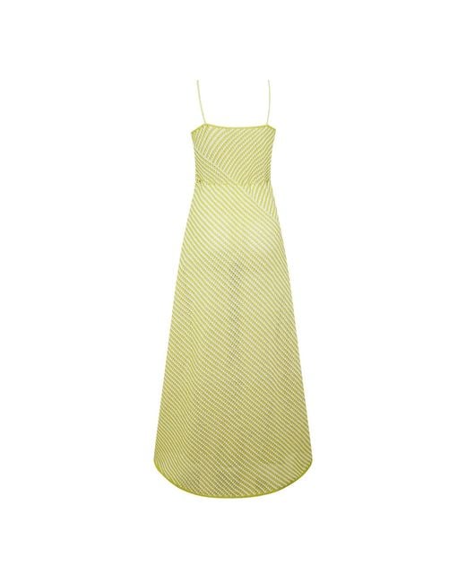 Bottega Veneta Green Flared Skater Dress