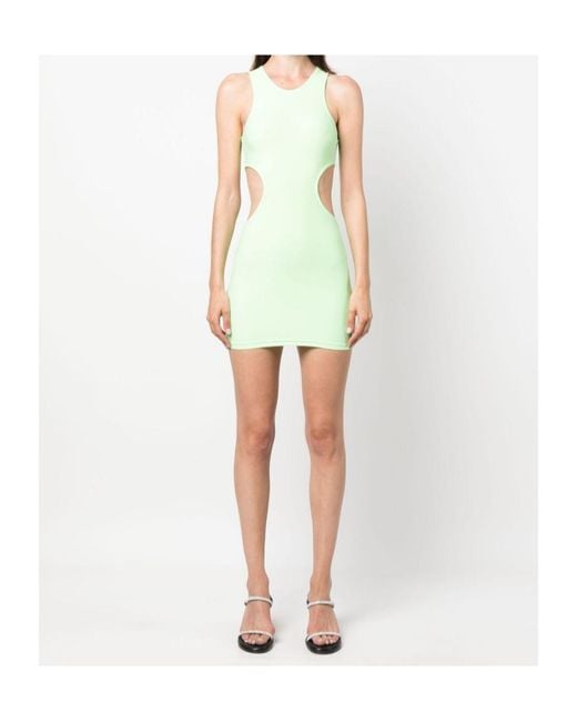 Reina Olga Green Cut-Out Sleeveless Minidress