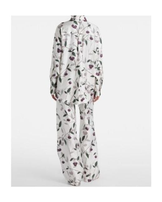 Stella McCartney White Printed Silk Twill Shirt