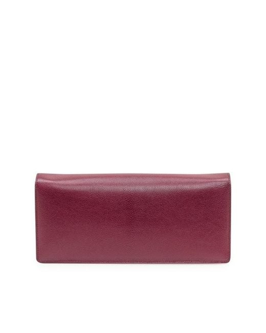 Tom Ford Purple Supple Logo Buckled Shoulder Bag
