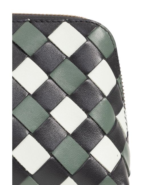 Bottega Veneta White Intrecciato Beauty Pouch