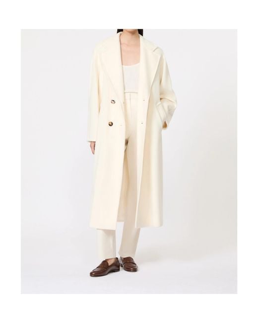 Max Mara Natural Madame Double-Breasted Belted Coat