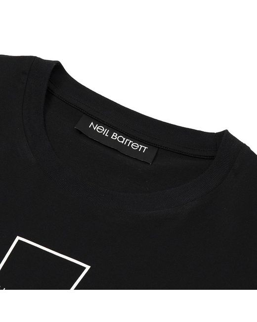 Neil Barrett Black Lightning Pattern T-Shirt for men