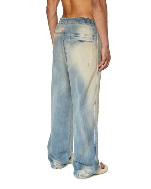 DIESEL Blue D-Martians Track Denim for men