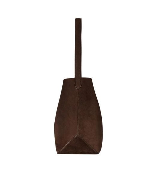 The Row Brown Small N/S Park Tote Edge Leather Bag