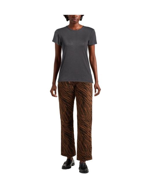 Rag & Bone Black Solid Color Knit Short-Sleeve T-Shirt