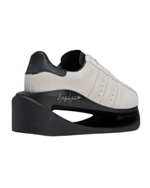 Y-3 White Gendo Superstar Lace-Up Sneakers for men