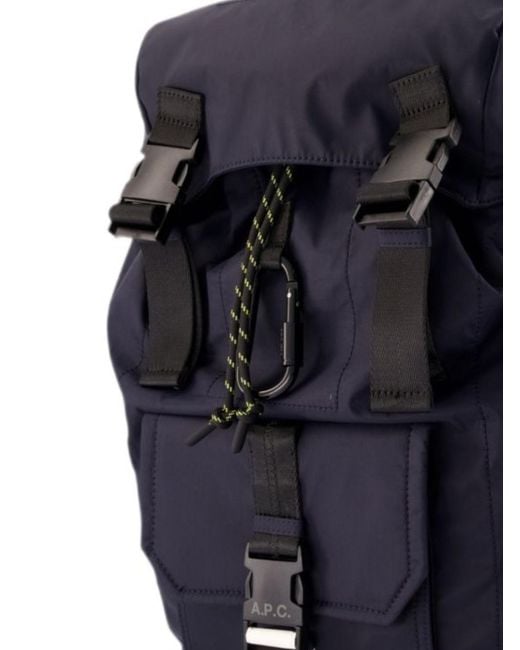 A.P.C. Blue Trek 2.0 Buckle Backpack for men