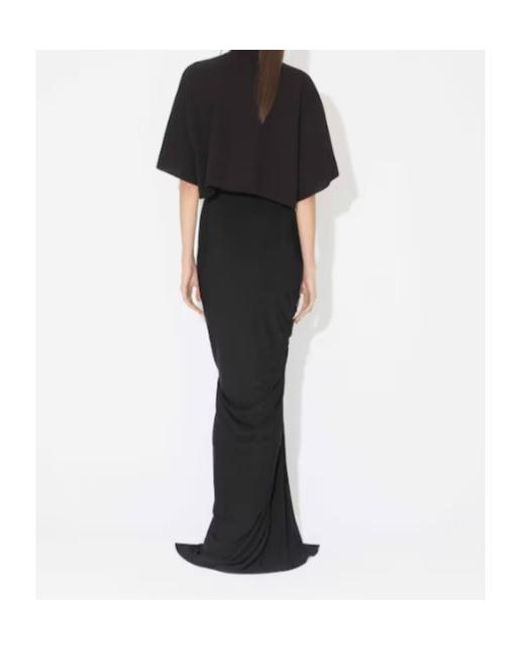 Alaïa Black Alaïa Soft Jersey Draped Skirt