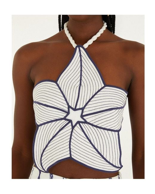 Farm Rio White Backless Top