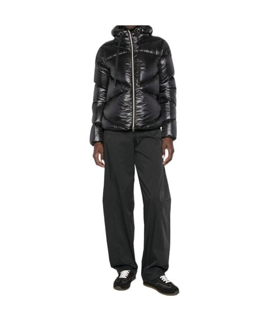 Herno Black Zippered Down Jacket