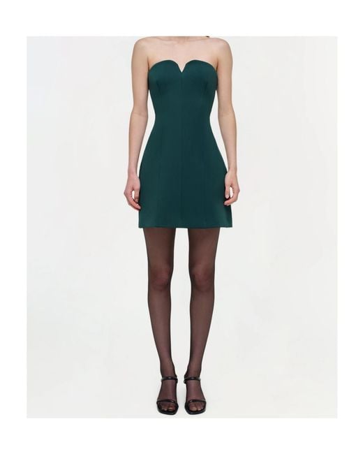 Jonathan Simkhai Green Devin Bustier Mini Dress