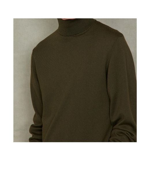 Officine Generale Green Turtleneck Sweater for men