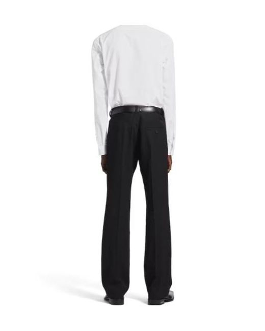 Balenciaga White Collared Long-Sleeve Shirt for men