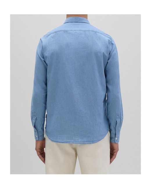 Aspesi Blue Regular-Fit Denim Shirt for men