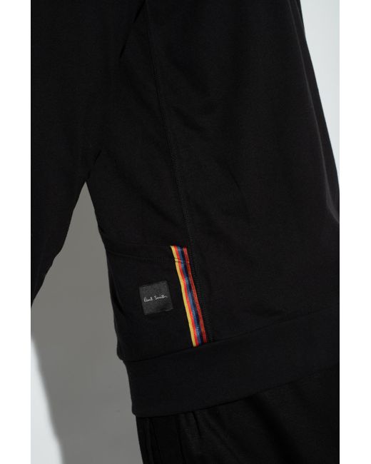 Paul Smith Black Jersey Zip Lounge Hoodie for men