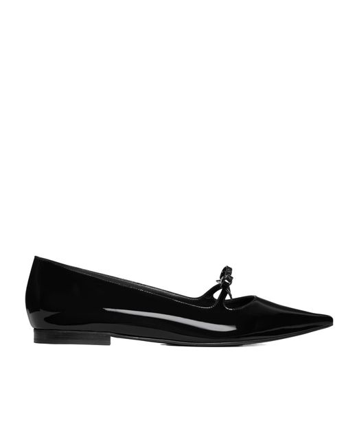 Celine Suzy Pointy Toe Ballerina in Black | Lyst
