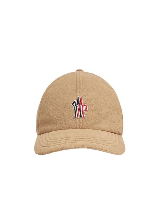 Moncler Natural Grenoble Logo Patch Cap for men