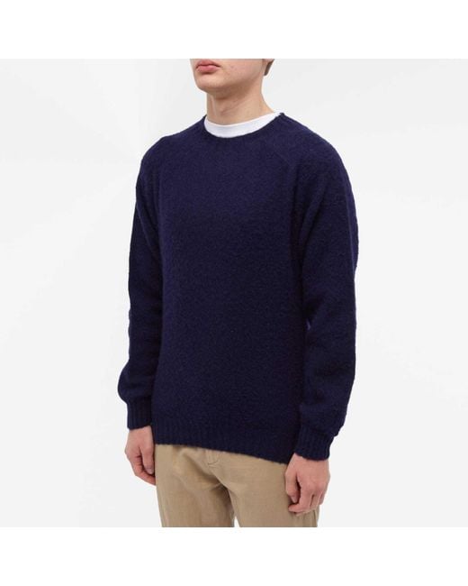 Drake's Blue Long-Sleeved Sweater for men