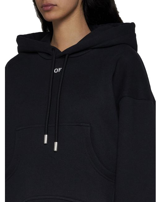Off-White c/o Virgil Abloh Blue Drawstring Long-Sleeved Hoodie