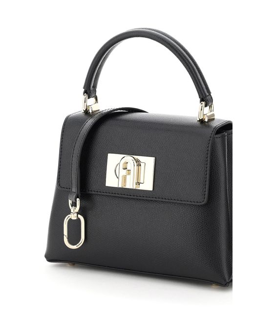 Furla Black 1927 Twist-Lock Mini Tote Bag