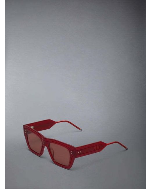 Thom Browne Purple Eyewear Rectangle Frame Sunglasses for men