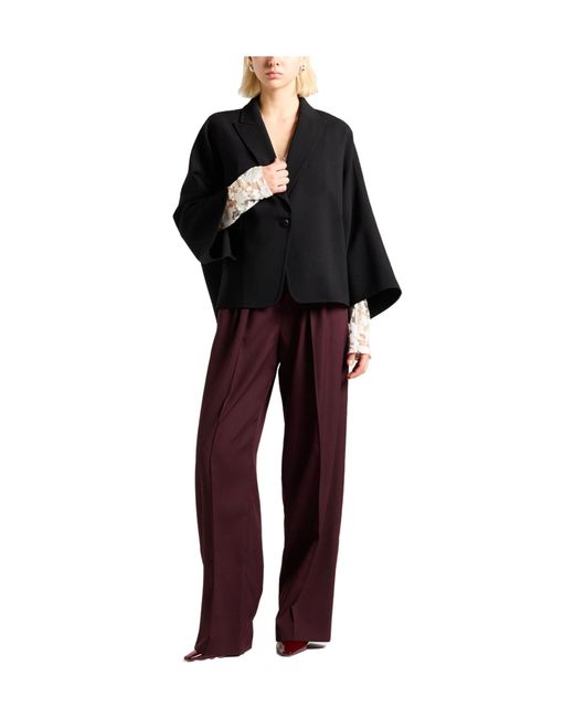 Max Mara Black Solid-Color Single-Breasted Blazer