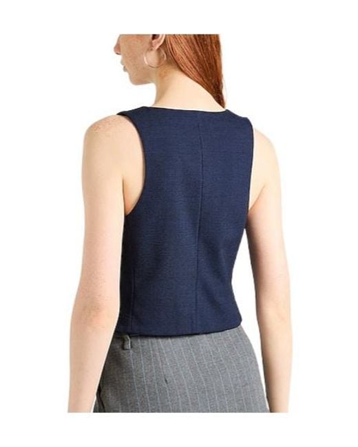 MAX&Co. Blue Single- Sleeveless Suit