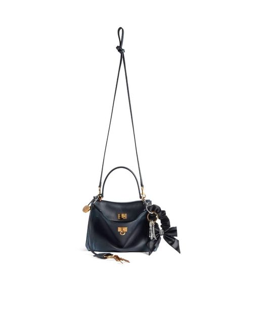 Balenciaga Blue Rodeo Charm Detailed Mini Handbag