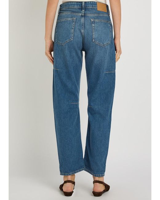 Rag & Bone Blue Mid-Rise Slim-Fit Jeans