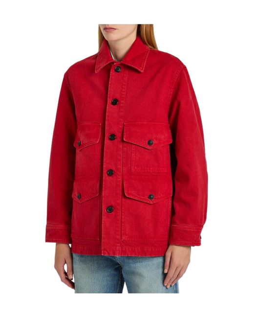 Nili Lotan Red Denim Jacket