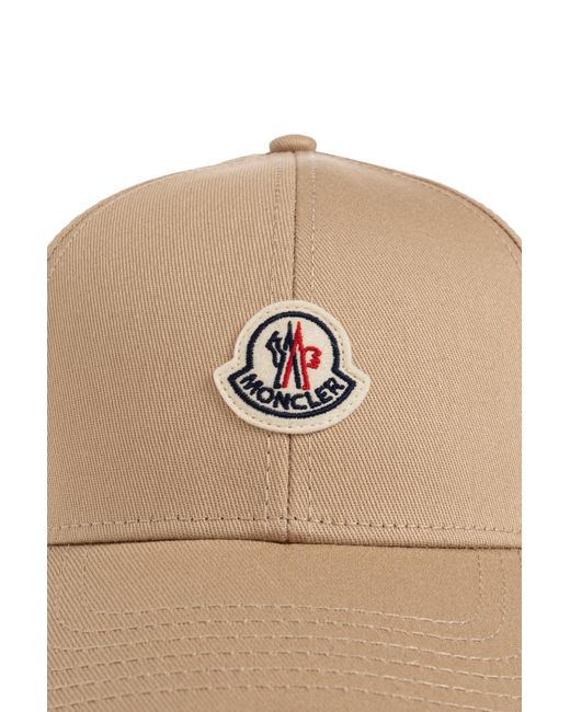 Moncler Natural Logo Patch Baseball Cap for men