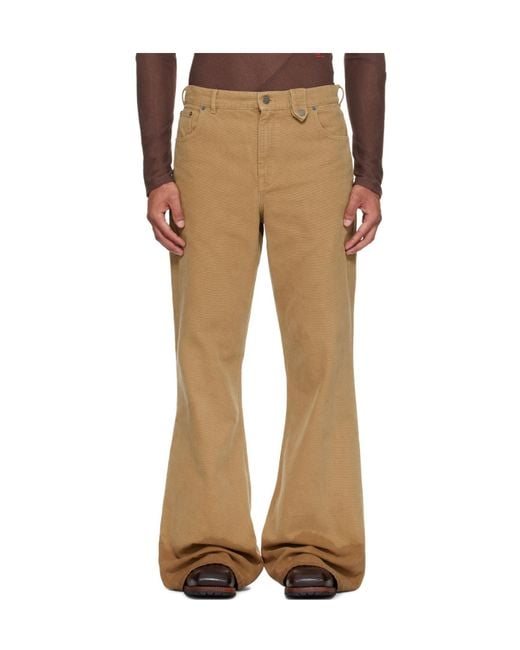 Egonlab Samy Wide Leg Jeans in Natural for Men | Lyst