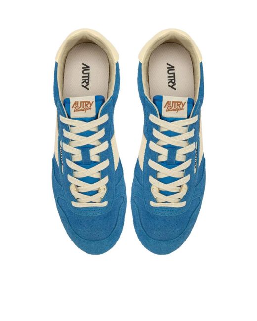 Autry Blue Windspin Lace-Up Sneakers for men