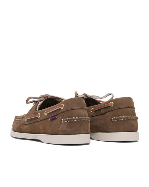 Sebago Brown Docksides Portland Lace-Up Boat Shoes for men