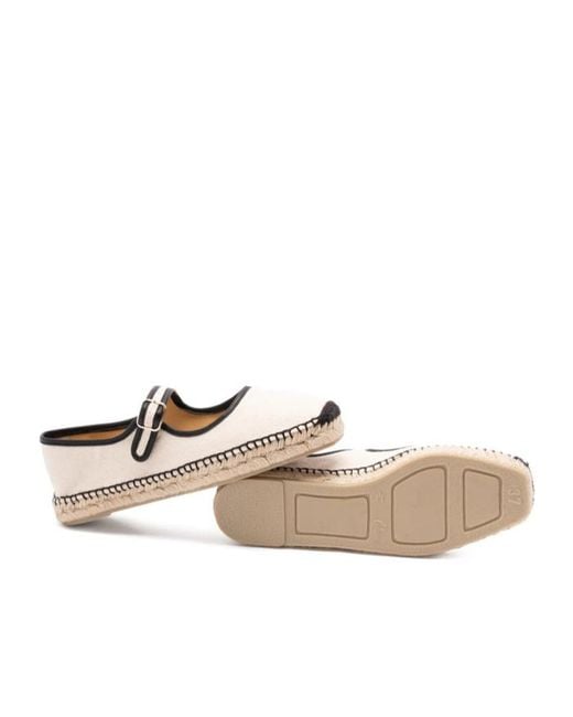 Castaner Natural Flat Straw Shoes