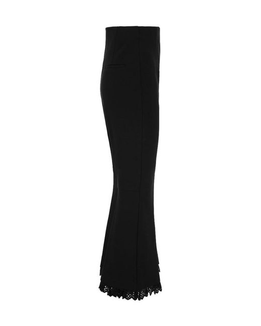 Sportmax Black Slim, Soft, Elastic Woven Cotton Blended Trousers